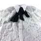 Branded White Tie Neck Lace Ruffle Shirt - Size 8