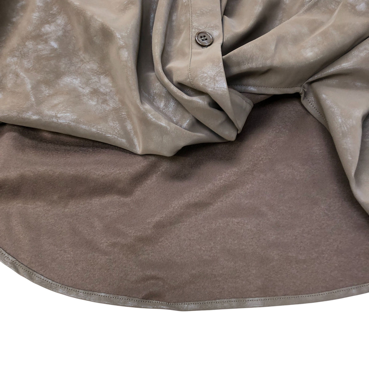 River Island Overshirt Jacket UK Size 8 Women's Brown Faux Leather Long Sleeve