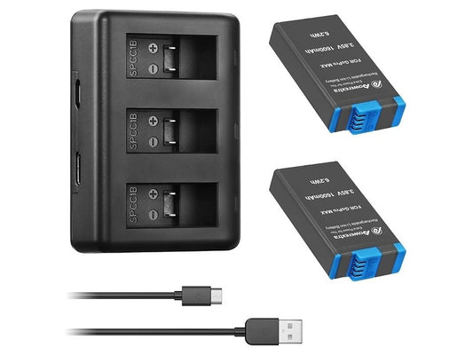 Newmowa Replacement Battery Charger For GoPro MAX Fast Charge Compatible