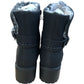 Brave Soul Black Boots Faux Fur Lining and Buckle Detail Women's Size 6