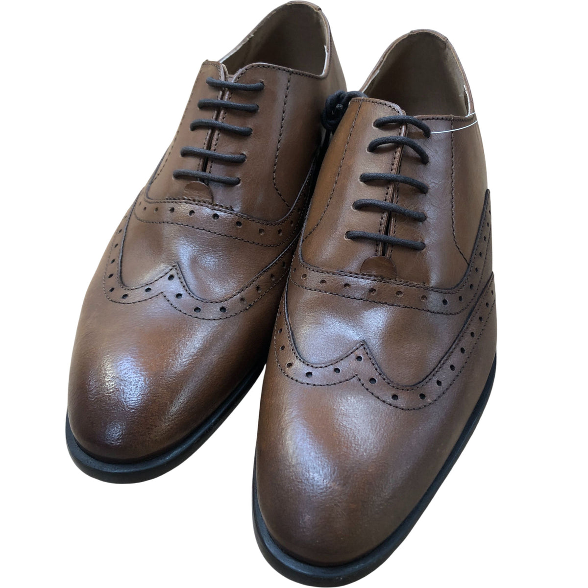 River Island Brown Brogue Formal Shoes Men's Lace Up Leather Upper Smart Style