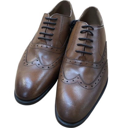 River Island Brown Brogue Formal Shoes Men's Lace Up Leather Upper Smart Style