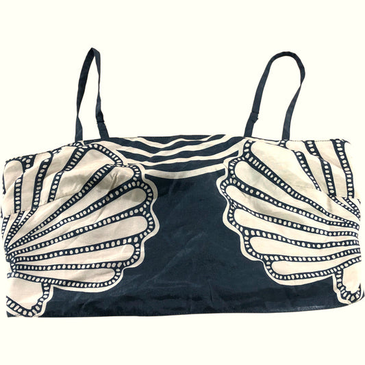 River Island Women's Black Shell Print Crop Top UK S Adjustable Straps