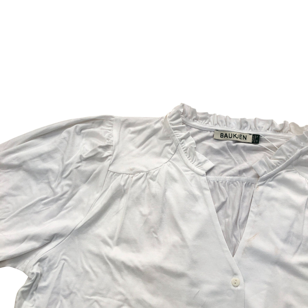 Baukjen Work to Weekend Noa Short Sleeve Blouse Pure White Size 16