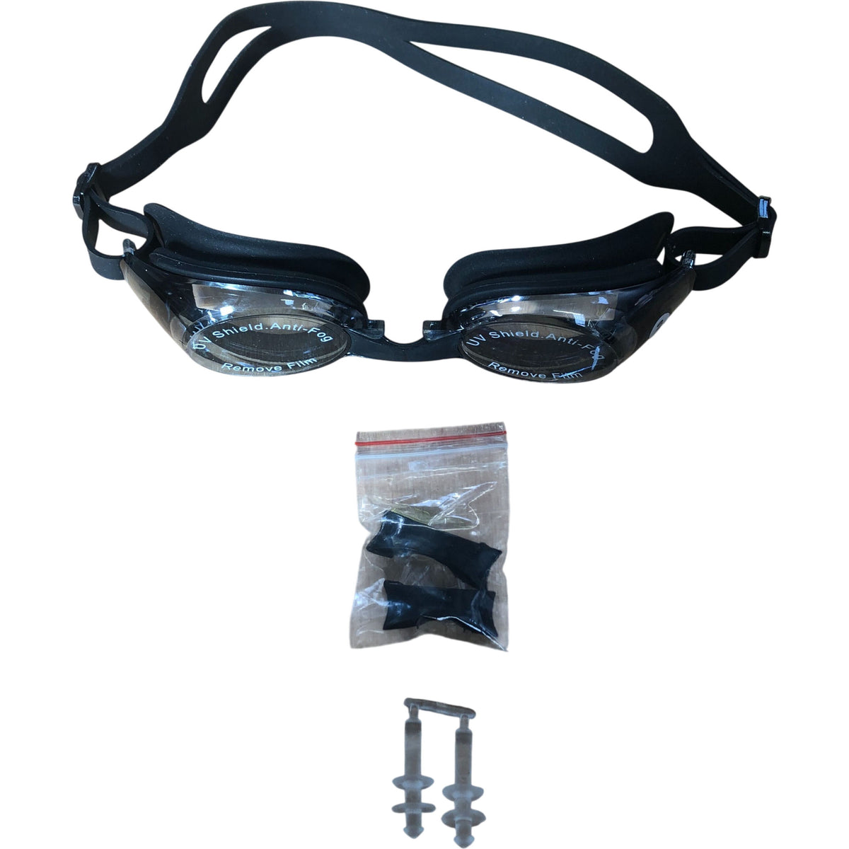 Swimming Goggles UV Shield Anti Fog Black