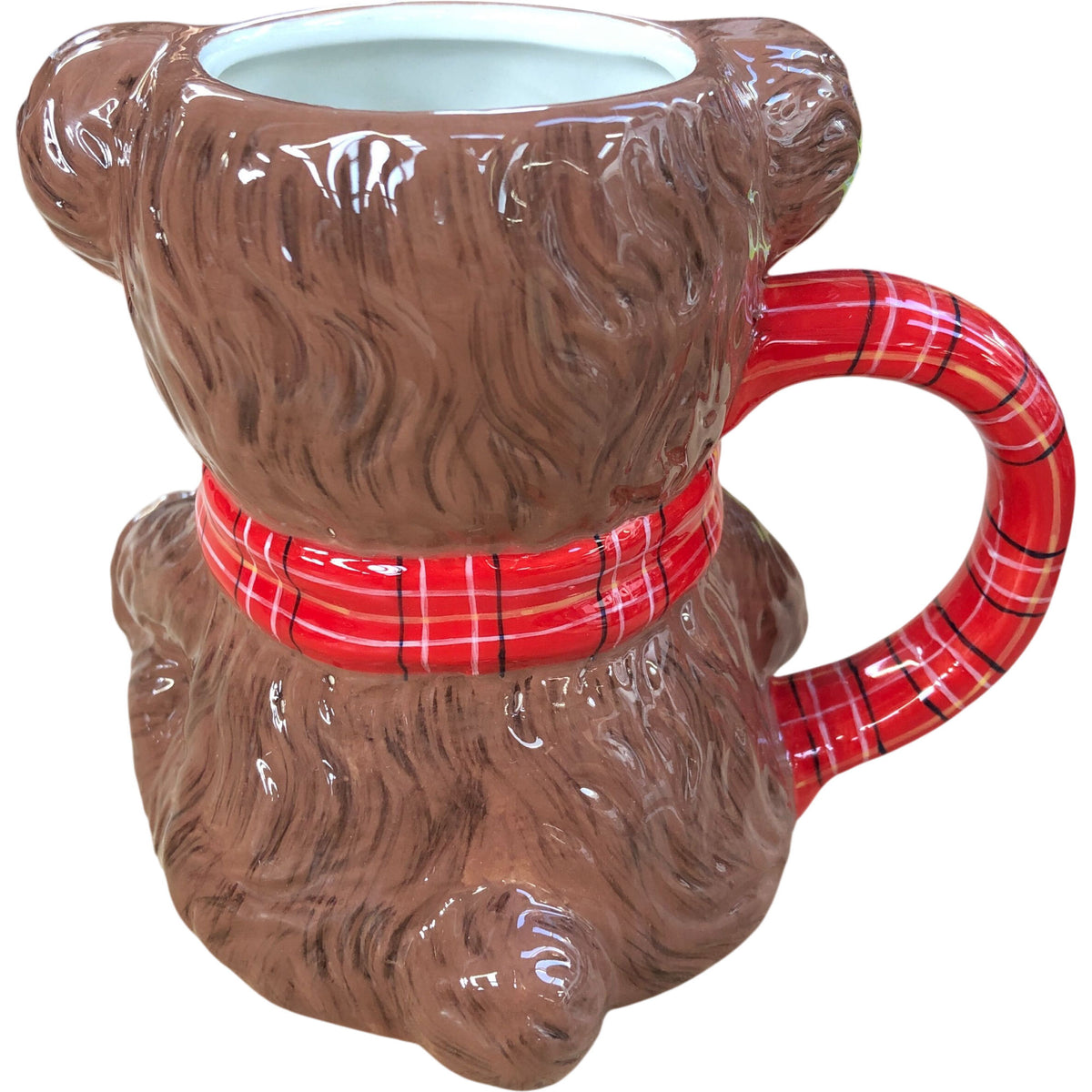 Cute Bear Mug Ceramic Drinkware With Red Scarf