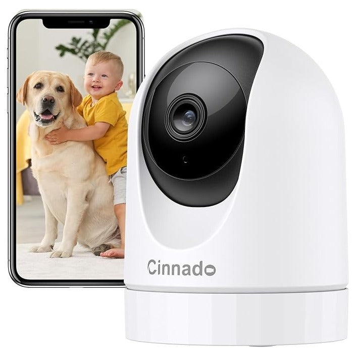 Cinnado D1 2K Indoor Security Camera Smart WiFi Pan Tilt Home Surveillance