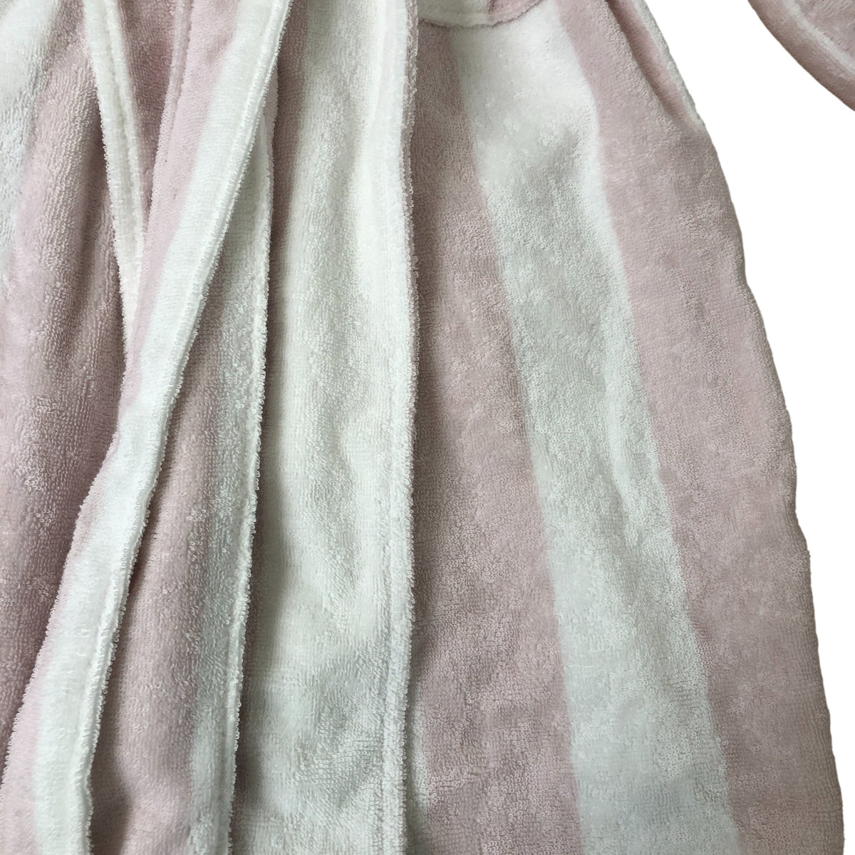 Kimono Robe Women Pink Stripe Cotton Blend Loungewear Size M