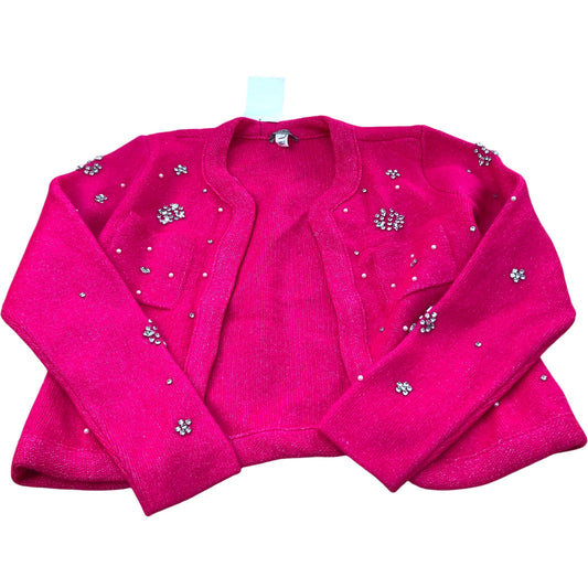 River Island Pink Cardigan Women's Beaded Style Short Sleeve Fashion