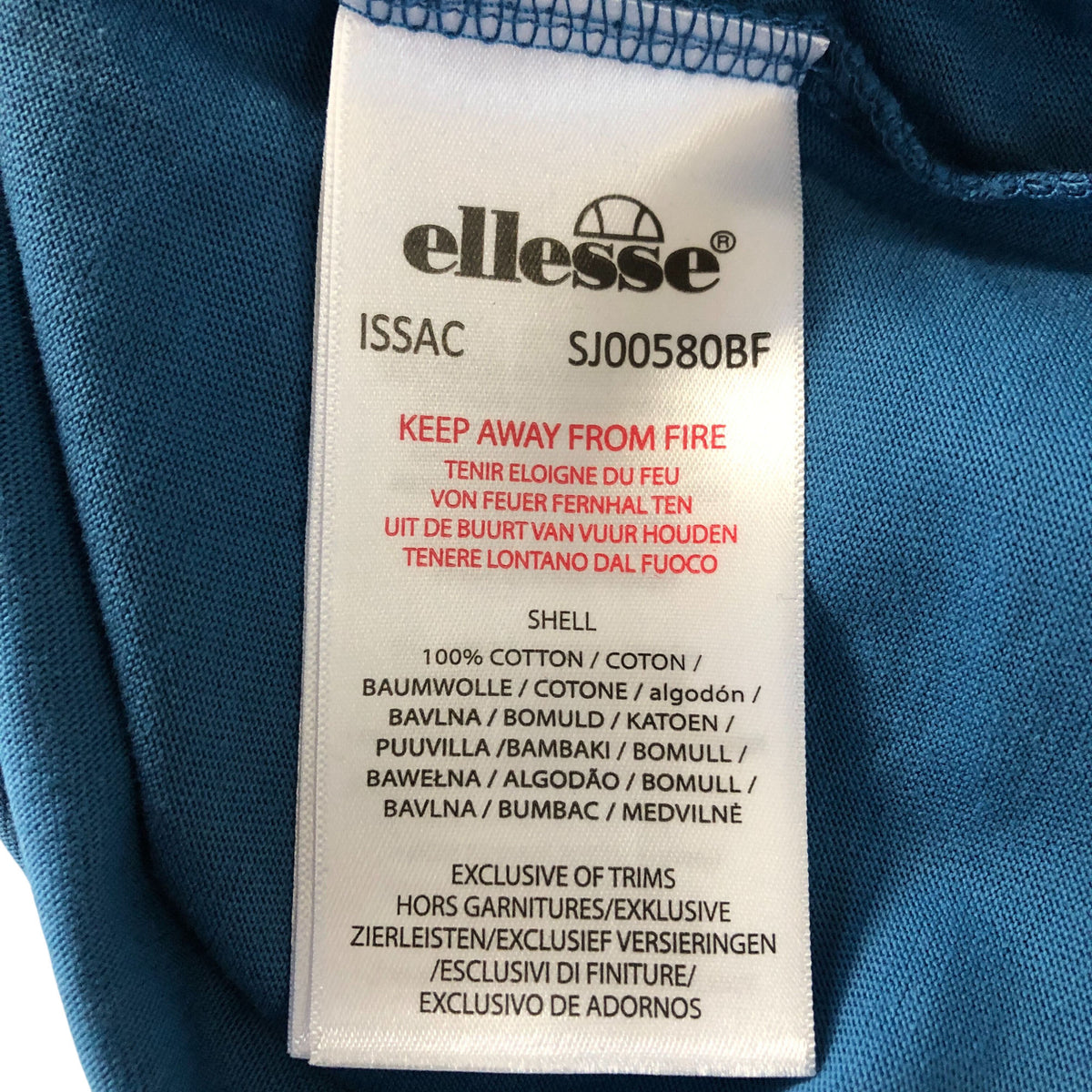 ellesse Issac T-Shirt Blue Short Sleeve Cotton Casual Wear 12-13 Years