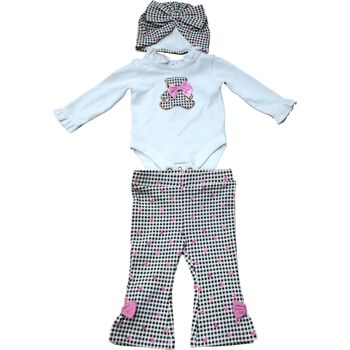 River Island Baby Girls Outfit Set Top Leggings Headband 3 Piece 0-3 Months