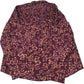 Floral Casual Shirt Men's Long Sleeve Burgundy Size M