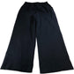 River Island Women's Wide Leg Trousers Cotton Blend Navy Casual Style UK12