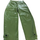 River Island Green Faux Leather Trousers UK Size 12 Women's High Waist Loose Fit