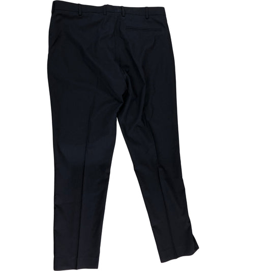 Ben Sherman Dark Navy Trousers 38R Men's Smart Fit Polyester Elastane