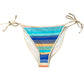 River Island Striped Bikini Bottom Size 8 Women's Swimwear Tan Multicolour