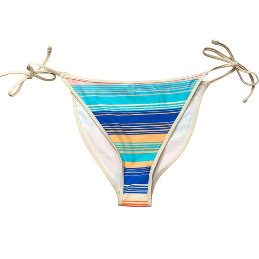 River Island Striped Bikini Bottom Size 8 Women's Swimwear Tan Multicolour