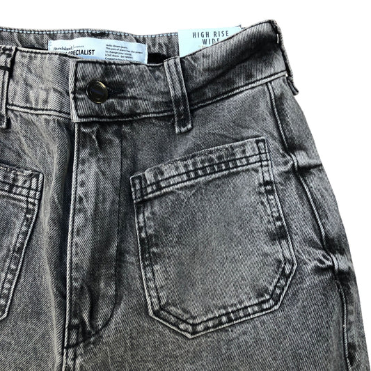 River Island High Rise Wide Grey Denim Jeans