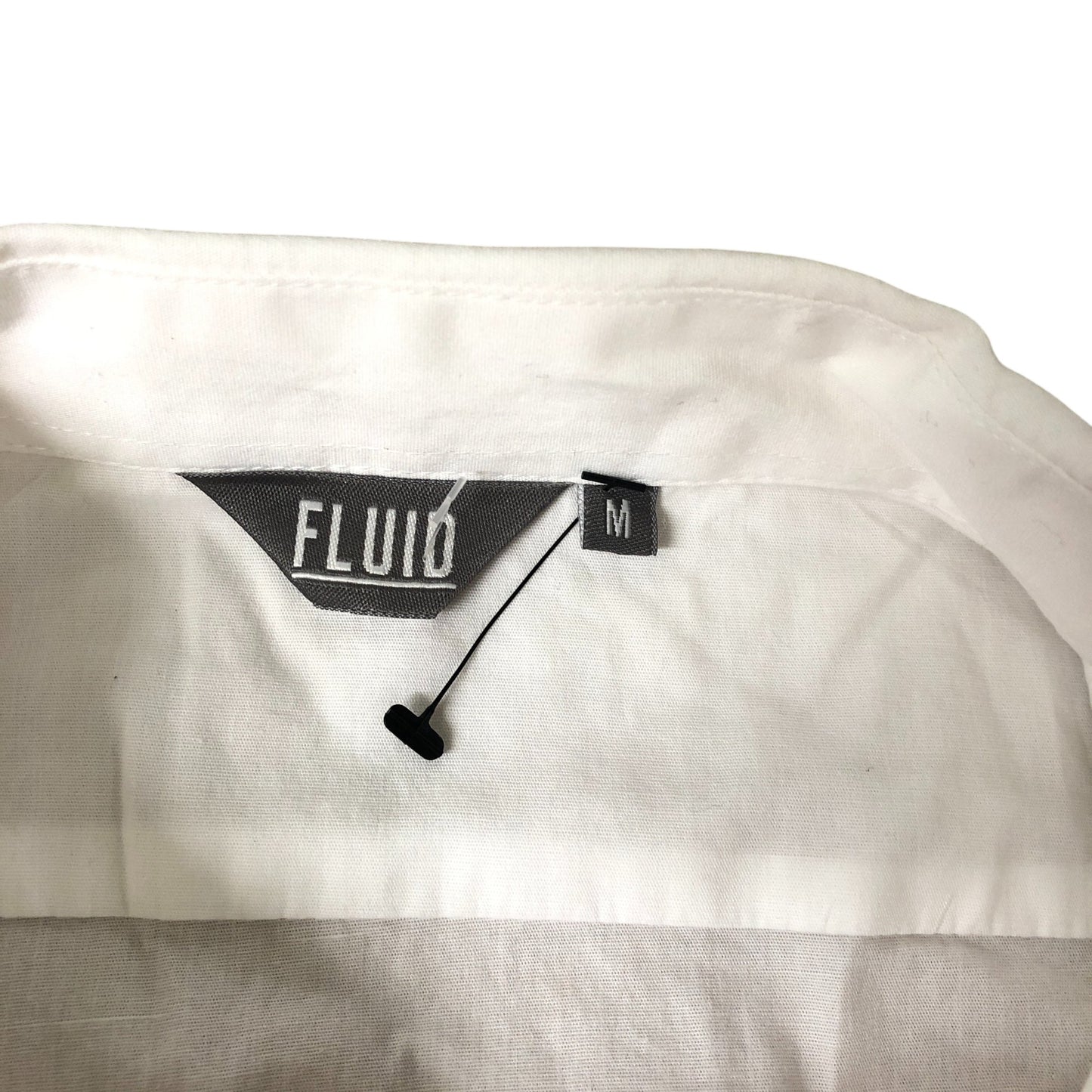 Fluid Short Sleeve Shirt M Men's Casual White Cotton Blend