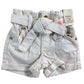 River Island Mini High Rise Shorts 6-9 Months Ecru Baby Girl Adjustable Fit
