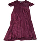 Baukjen Midi Dress Viscose Burgundy Size 16 Women's Short Sleeve Elegant