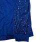 Long Sleeve Top UK16 Women's Navy Blue Glittery Pleated Detail