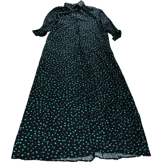 Dancing Leopard 16 Women's Long Sleeve Dress Black Green Printed