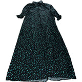 Dancing Leopard 16 Women's Long Sleeve Dress Black Green Printed