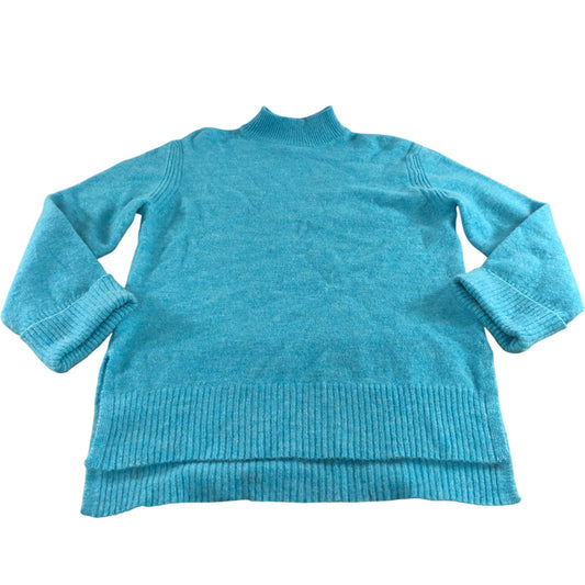 River Island Women's Blue Knit Jumper High Neck Long Sleeve Size XS