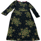 Tallie Eco Vero Jersey Dress UK8 Women's Black Floral Long Sleeve