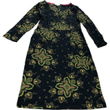 Tallie Eco Vero Jersey Dress UK8 Women's Black Floral Long Sleeve
