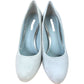 Lizzie Court Heels UK5 Women's Suede Mid Heel Pale Blue