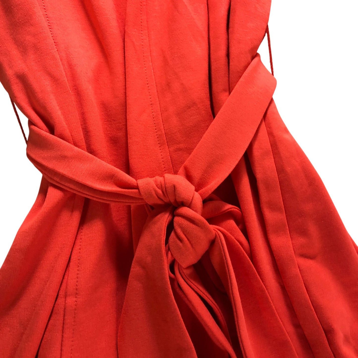 Orange High Neck Midi Dress - Size 20