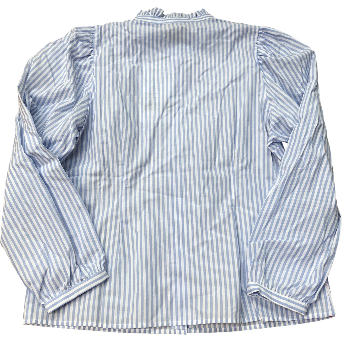 Baukjen Debbie Organic Cotton Blouse Blue & White Stripe Size 14