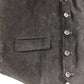 Velvet Waistcoat Size 40 Pure Black Men's