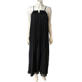River Island Studio Black Maxi Dress UK8 Women's Sleeveless V Neck Casual