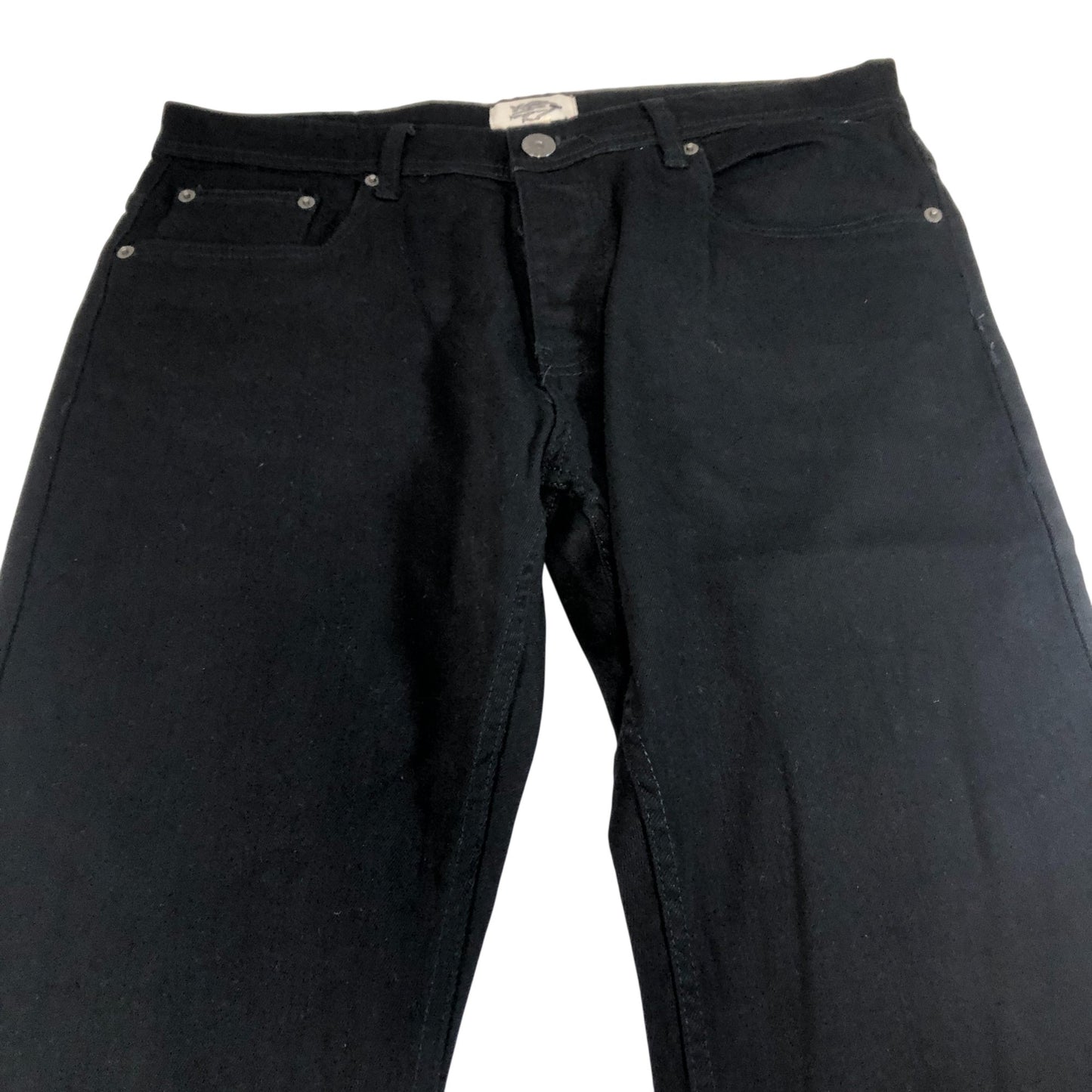 Kangaroo Poo Black Jeans W36 L32 Men's Stretch Cotton Slim Fit Classic Style