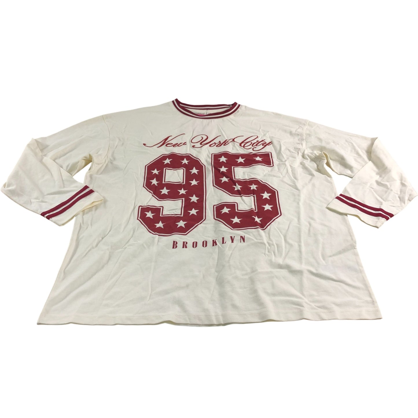 River Island New York City 95 Long Sleeve Top - Size Medium