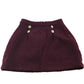 River Island Women's Maroon A-Line Skirt Size UK8 Wool Blend