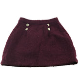 River Island Women's Maroon A-Line Skirt Size UK8 Wool Blend