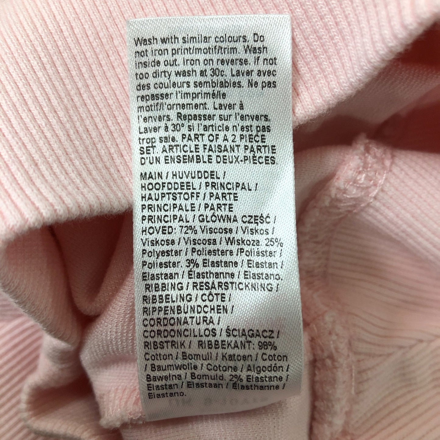 River Island Girl's Cropped Sweater Pink with Lace Detail Long Sleeve 9-10 Years