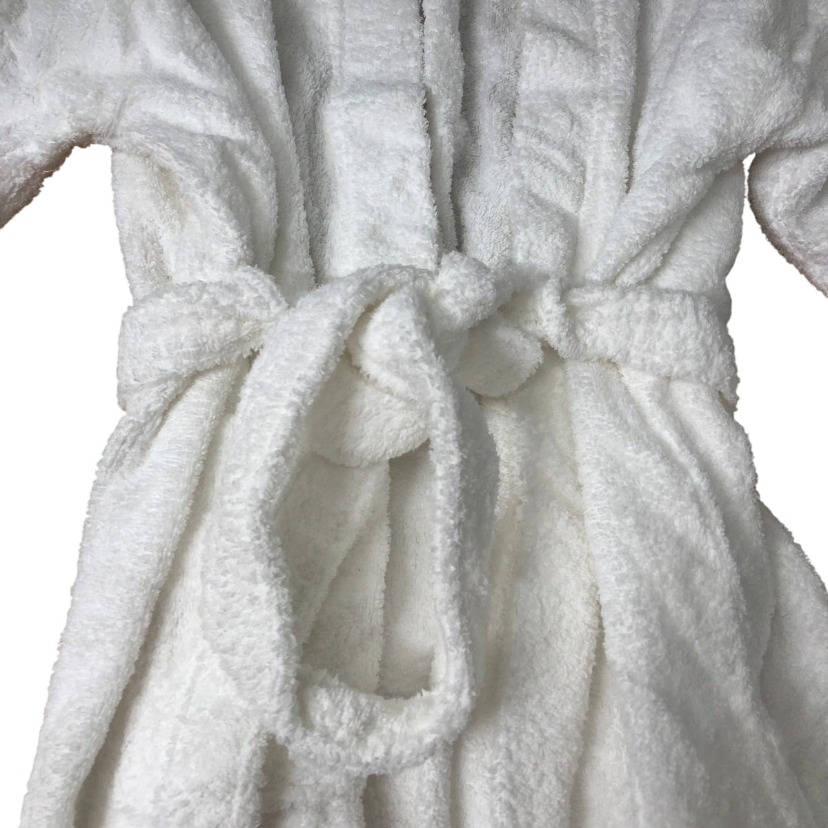 White Short Robe Soft Cotton Bath Robe Women's Loungewear Size M
