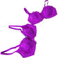 Bravissimo Lace Bra Set Women's Magenta Floral Underwired Adjustable Straps