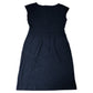 Women's Navy Blue Dress With Embroidery Cotton Short Sleeve UK12