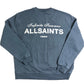 AllSaints Infinite Summer Sweatshirt X Small Women's Blue Cotton Long Sleeve