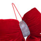 Velvet Diamante Red Door Bow Christmas Decoration 15"