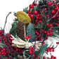 Festive Christmas Wreath Decorative Pinecones Berries Dried Oranges 18"