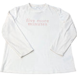 Enfasis Long Sleeve Lounge PJ Top 'Five More Minutes' Fleece M