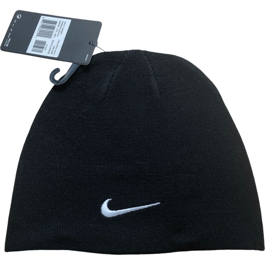Nike Team Performance Beanie Hat One Size Unisex Black Embroidered Logo Warm