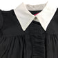 Branded Black Contrast Collar Shirt - Size 8